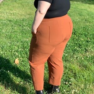 High Waisted Cuffed Pants